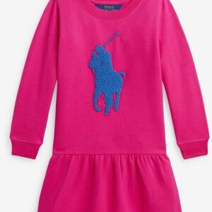Polo by Ralph Lauren Pink Dress with Blue Logo